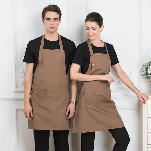 Custom Company Shop LOGO Kitchen Aprons For Woman Men 2