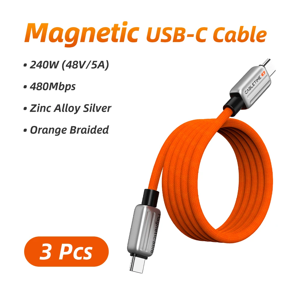 ตัวเลือกสินค้า สายชาร์จ USB-C 240W ชาร์จเร็ว สำหรับมือถือ แท็บเล็ต แล็ปท็อป
