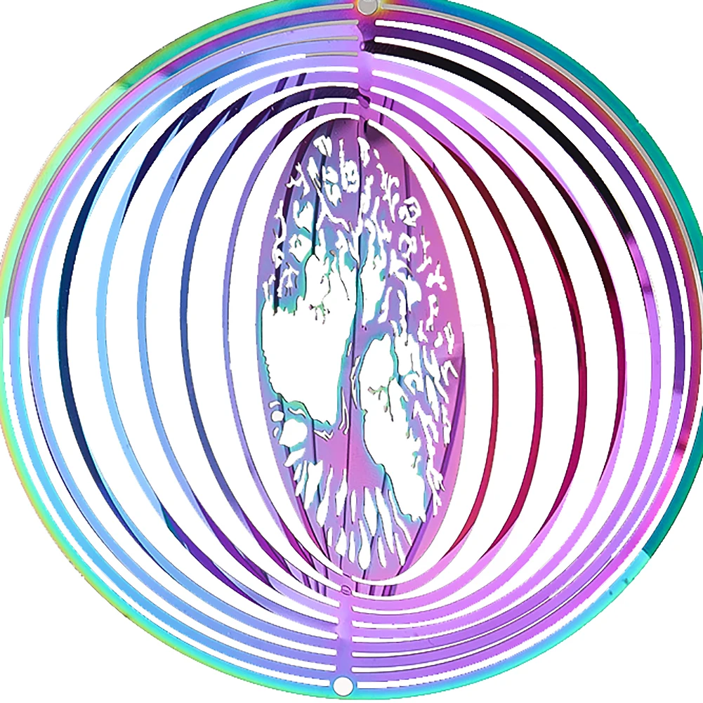Metal Tree of Life Wind Spinner 4