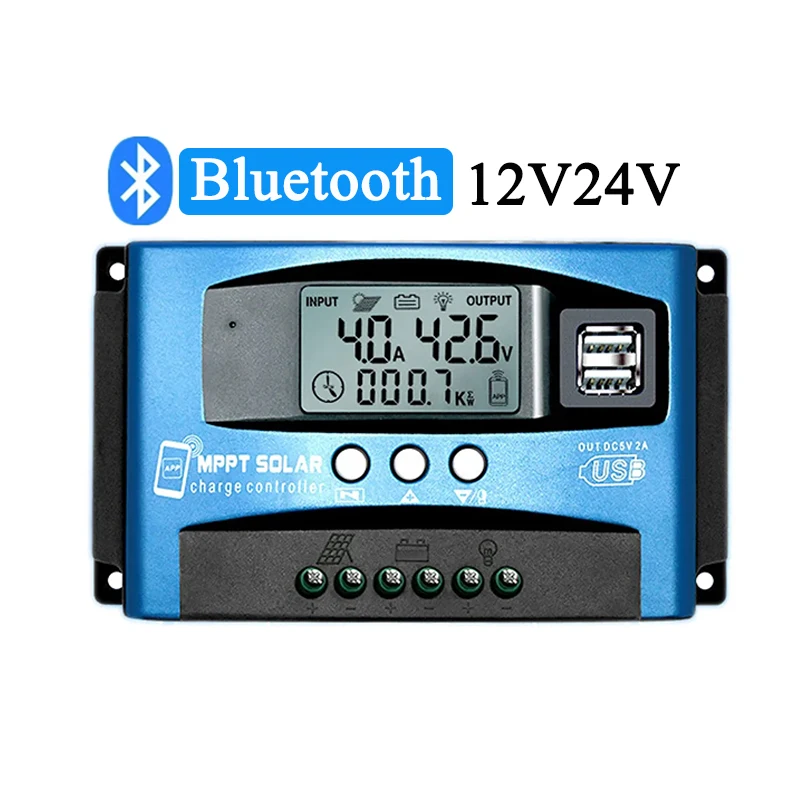 ตัวเลือกสินค้า คอนโทรลเลอร์ชาร์จโซลาร์ MPPT พร้อม USB 30-100A 12/24V