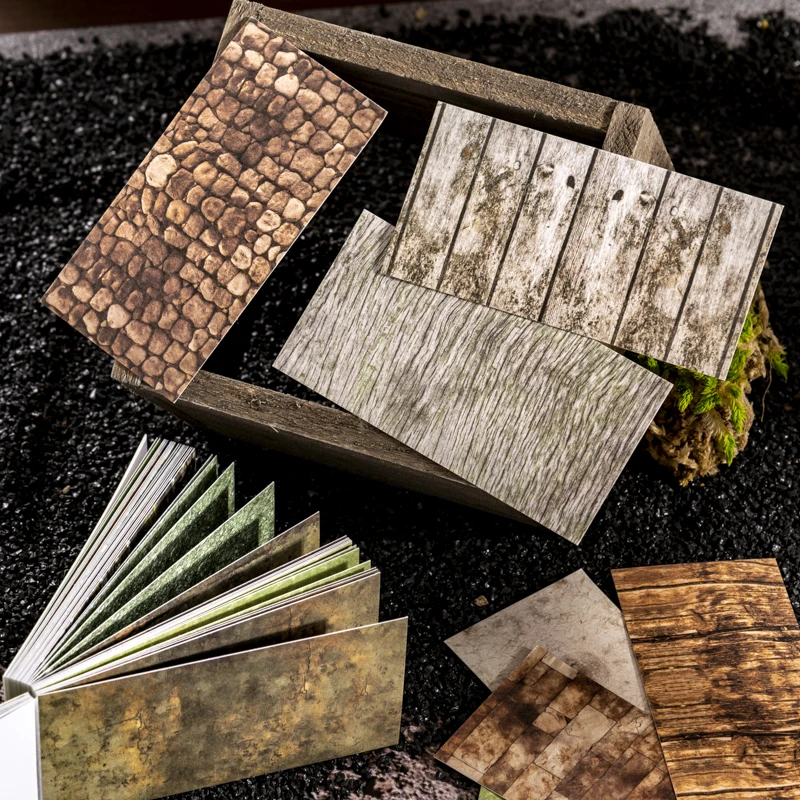 Journal GO 50sheets Vintage Texture Material Paper Decorative Diary Album Diy Scrapbooking Handmade Craft Background paper 6