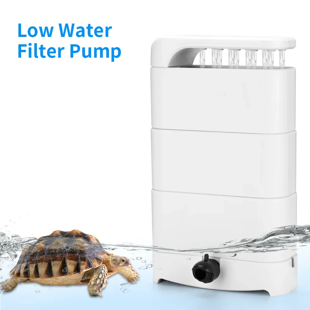 Low Level Water Turtle Tank Filter Aquarium Fish Tank Oxygen Increasing Pump EU Plug Submersible Water Filter Pump