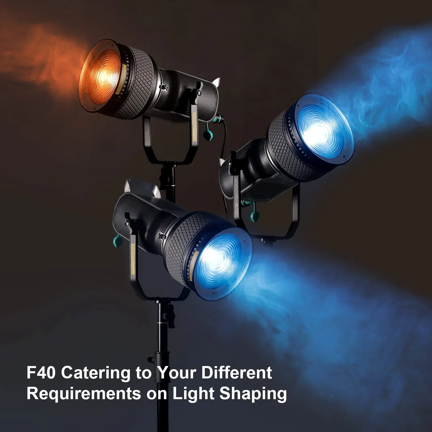 GVM F40 Fresnel Attachment for LED Light Spotlight Brightness Improve Compatible