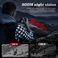 800M Infrared Starlight Sensor 1080P HD Night Vision Camera with Compass 5W IR High-Power Fill Light & 10X Digital Zoom - Image 3