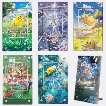 New Pokemon Kirlia Extended Drawing Card Brick Anime Game Periphery Acrylic Display Stand Photo Frame Ornament Gift No Cards 1