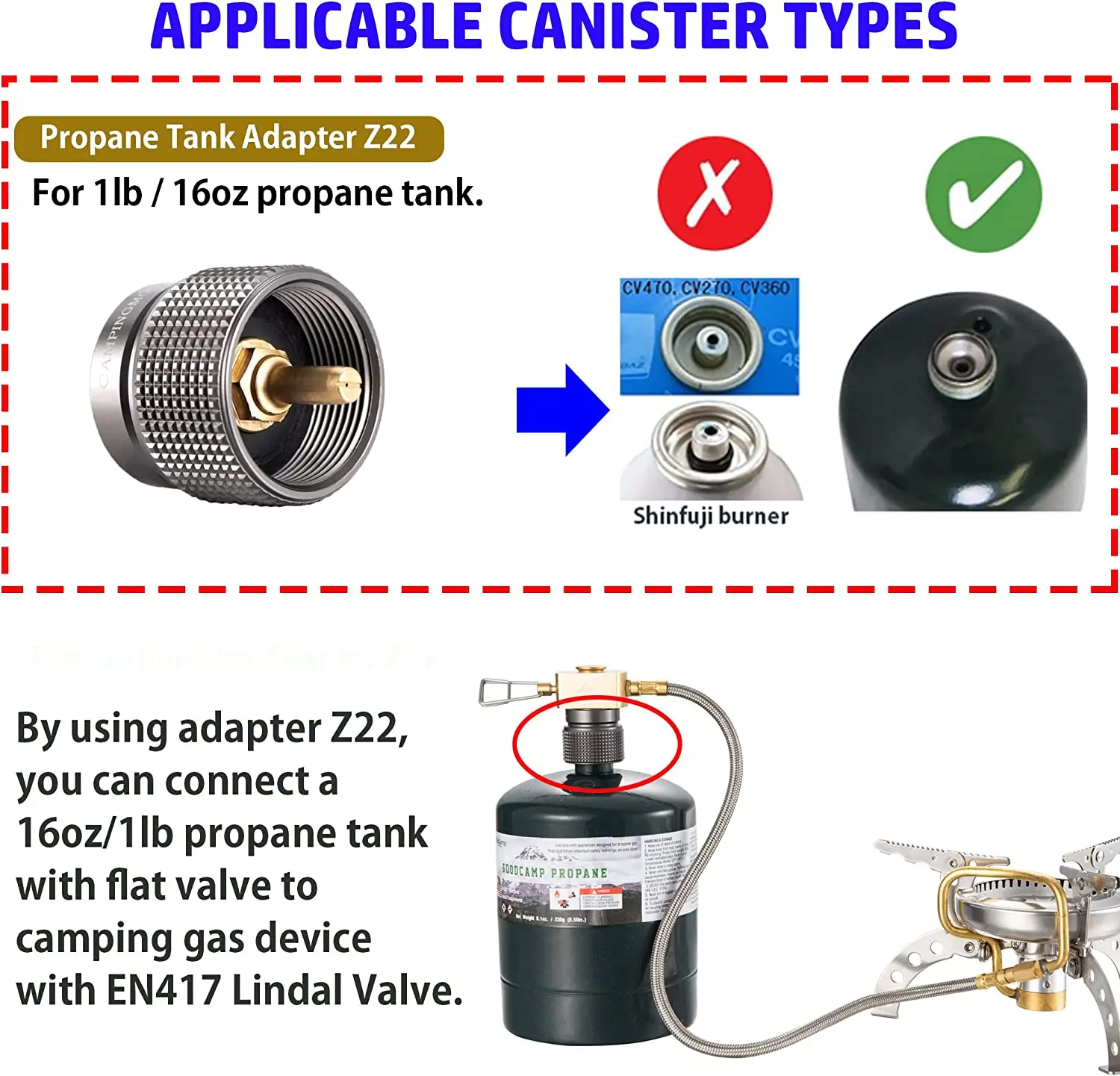 Eco-Friendly Gas Save Adapter for Portable Camping Stoves