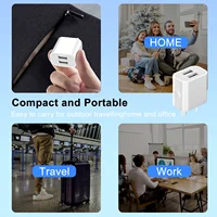 Dual USB Wall Charger,USB Power Adapter Plug, Double USB Wall Plug Adapter, 2-Port USB AU Plug 5V/2.1A Charger For Mobile Phone - Image 2