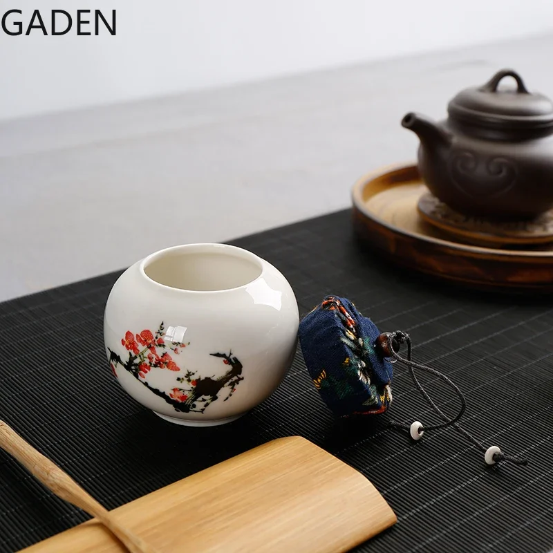 Japanese-style Ceramic Sealed Jar Storage Jar Household Storage Box Living Room Coffee Table Decoration Desktop Ornaments ceramic storage jar