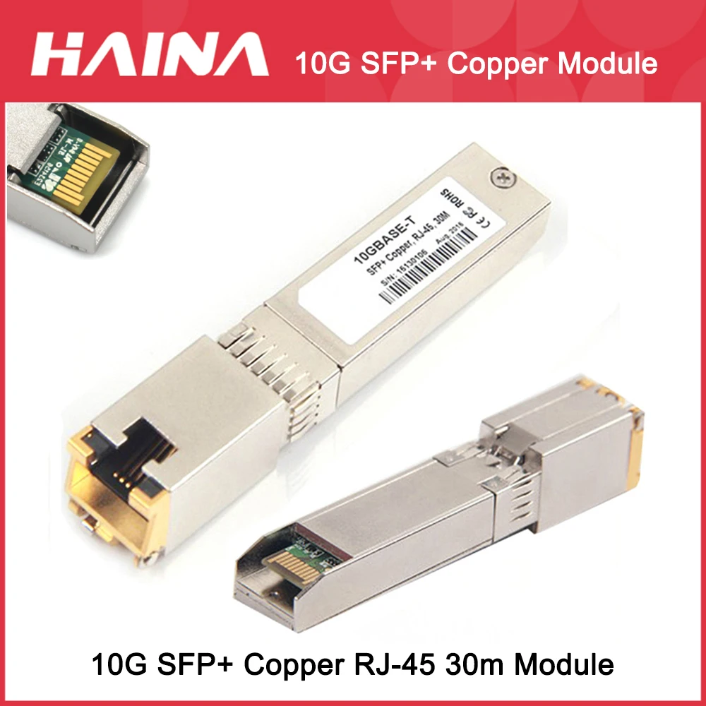 10G SFP+ to RJ45 Copper Module 10gb SFP RJ45 Module SFP SFP+-T 10GBase-T 30M For Cisco Mikrotik Generic TP-link D-link Switch