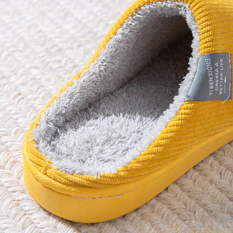 Winter Hot Sale Cotton Plush Thick-soled Slippers Women Men Indoor Outdoor Wear Soft Thick Non-slip Warm Cotton Slippers 4