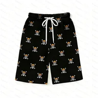 Nouvel ensemble pyjama Luffy 2026 – T-shirt et short de nuit à motif tête de mort anime pour hommes, femmes et enfants – Collection été 6