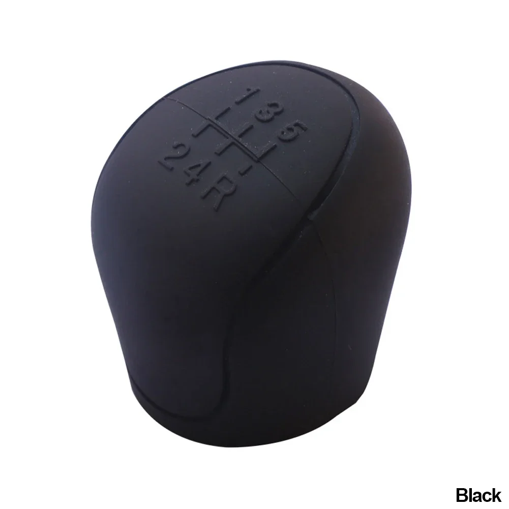 Biglumin Couvre Pommeau De Levier De Vitesses, Cache-pommeau En Caoutchouc élastique, Antidérapant, Universel Et étanche, Cache-pommeau En Silicone, Noir (6 Vitesses