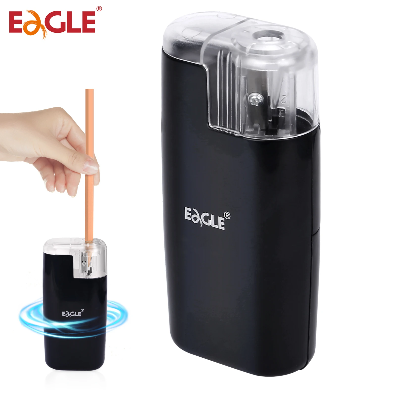 EAGLE Electric Pencil Sharpener for Artists Kids Adults Colored Pencils Battery-Operated, Portable, Manual/Electric Compatible 1 EAGLE Electric Pencil Sharpener for Artists Kids Adults Colored Pencils Battery-Operated, Portable, Manual/Electric Compatible 1