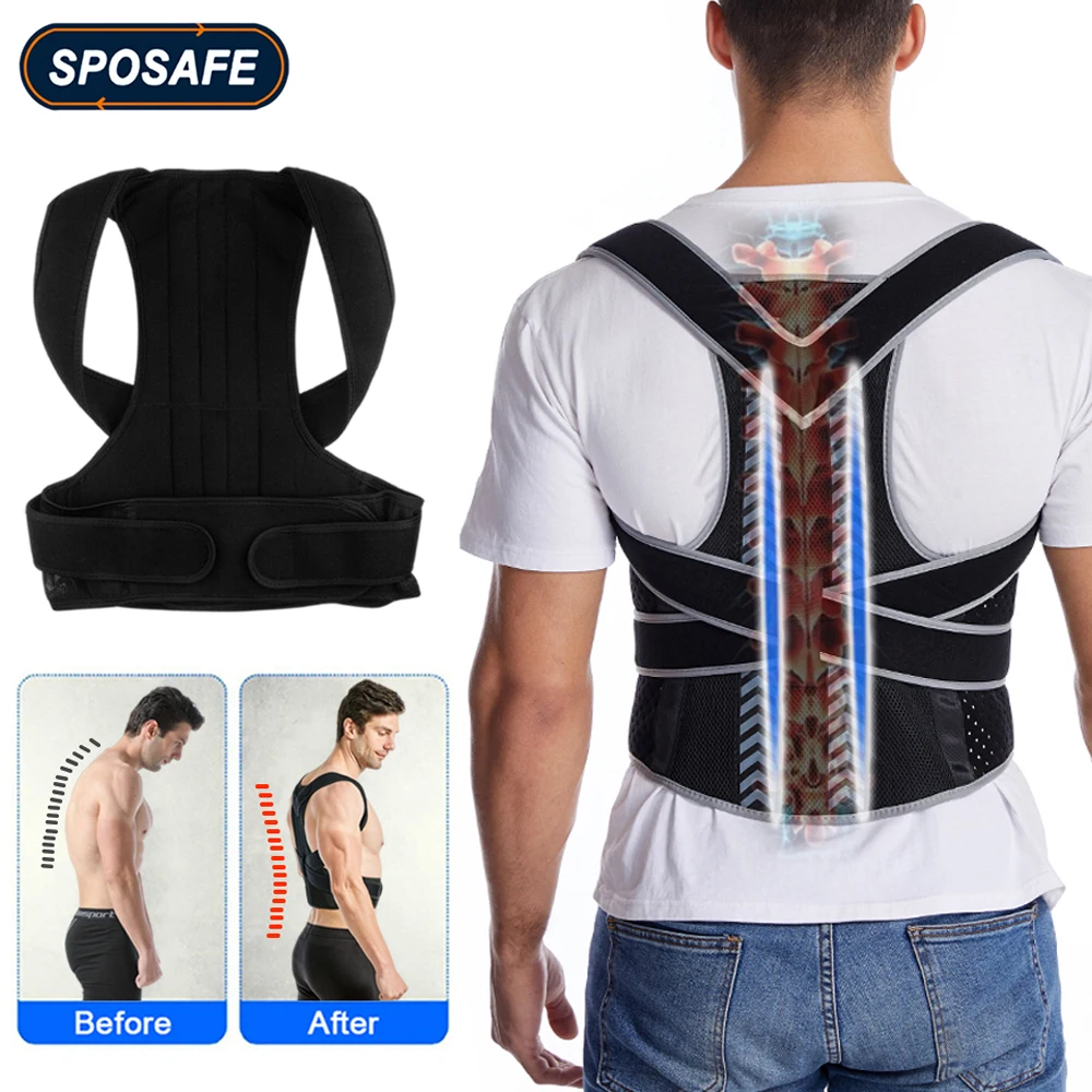 

Adjustable Fully Back Posture Corrector Shoulder Waist Support Straightener Children Adults Improve Posture Back Pain Relief