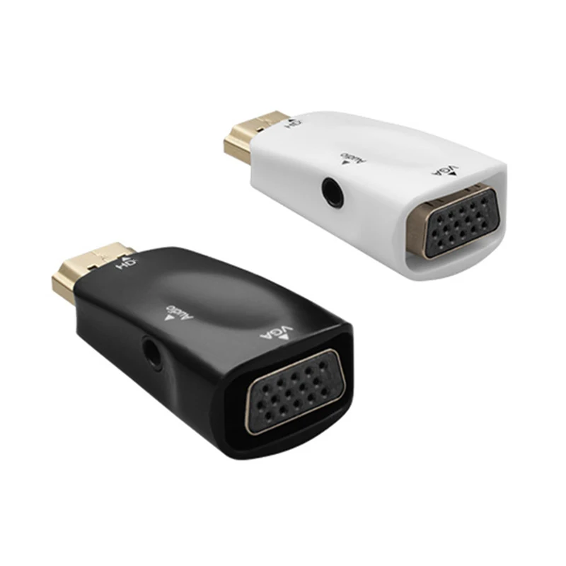 HD Male to VGA Female Adapter HDMI-compatible 1080P 720P Audio Cable Converter For PC Laptop TV Box Computer Display Projector hdmi to vga adapter cable vga to hdmi converter