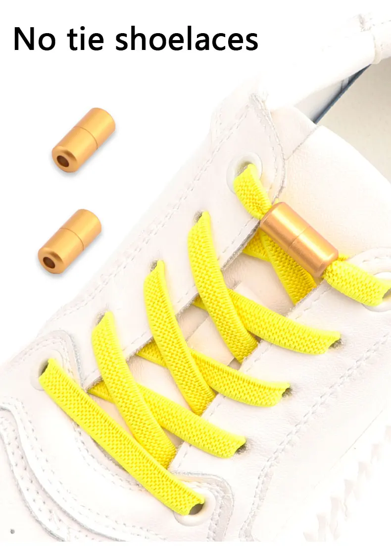 Flache, elastische Schnürsenkel für Sneaker, Schnürsenkel ohne Binden, Schnürsenkel für Schuhe, Kinder, Erwachsene, Schnürsenkel ohne Binden, Sportschnürsenkel, Laufschuh-Schnürsenkel. – Detail 1