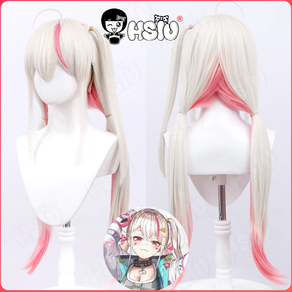 Dea Della Vittoria Nikke Cosplay Jackal Parrucca Cosplay Hsiu 75Cm Beige Gradiente Rosa Lungo Parrucca Sintetica Parrucca Jackal