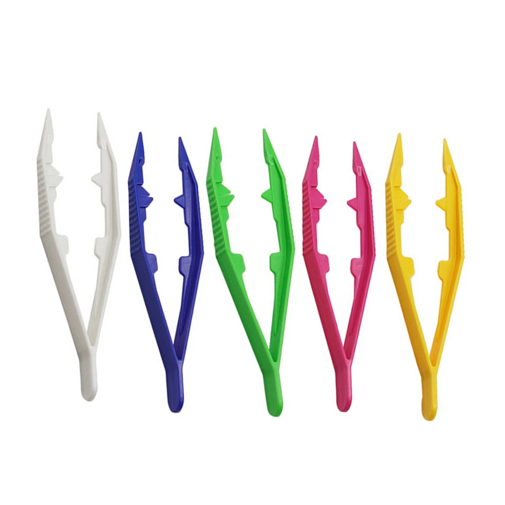 

1pcs Plastic Clip Tweezers Children DIY Toy Kids Clip Baby Tweezers Toy Kids' Craft For Bead Accessories DIY Handmade Tool
