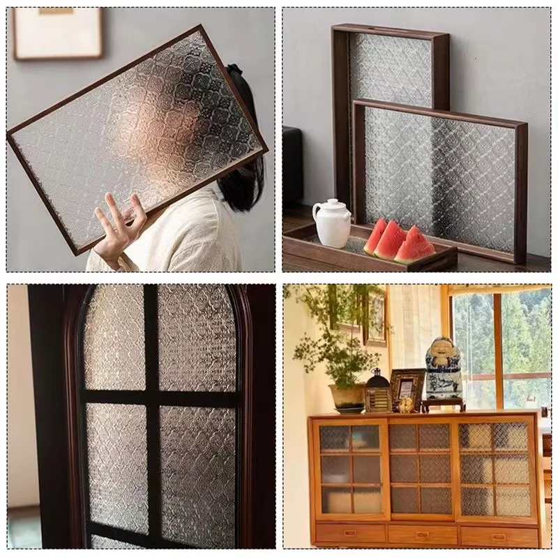 Chinese Retro Glass Sticker Translucent Opaque Window Anti-Leakage Anti-Peeping Frosted Film Window Grille Electrostatic Sticker