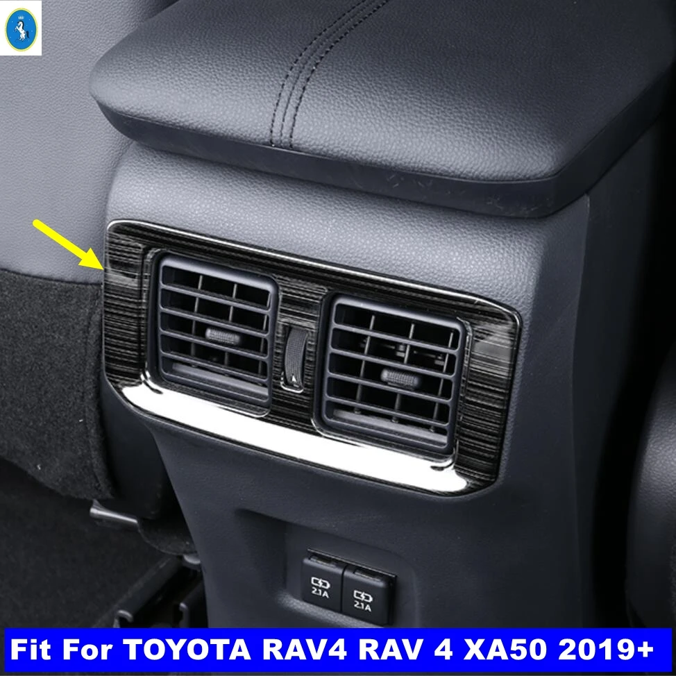 

Car Interior Rear Air Conditioning Vent Outlet Cover Trim Stainless Steel Accessories Fit For TOYOTA RAV4 RAV 4 XA50 2019 - 2023