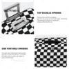 Black And White Checkered Travel Luggage Cover Washable Geometric Checkerboard Suitcase Cover Protector Fit 18-32 Inch 4
