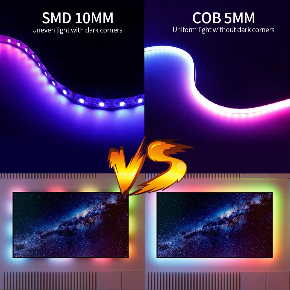 รูปสินค้า COB LED Strip 5V สว่างสูง 60 LEDs/M สำหรับตกแต่งบ้าน