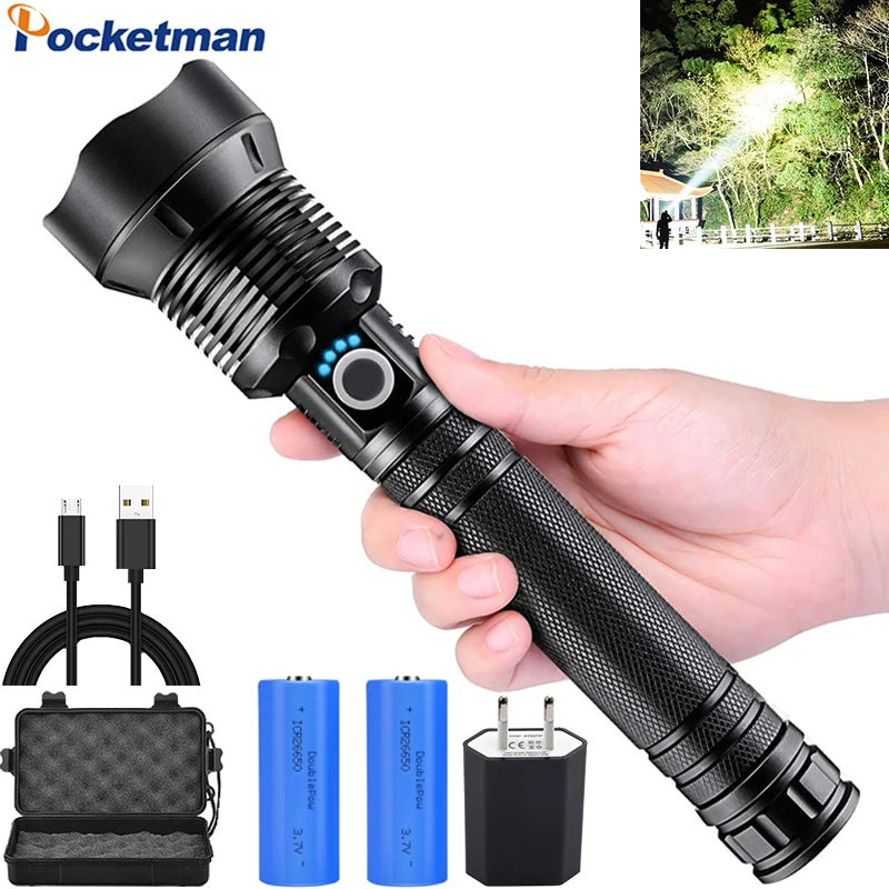 

USB Rechargeable XHP70.2 LED Flashlight Flashlight Zoomable Torch XHP70/XHP50 LED Torch Camping Hand Light Use 18650 Battery