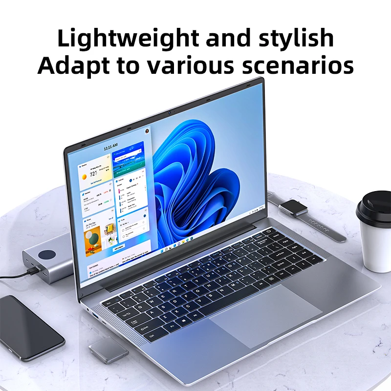 2026 Portable Laptop Computer Intel Atom A3950 Notebook PC 12GB RAM 512GB 1TB M.2 SSD Windows 11 Pro 14.1" Office Study Computer 2