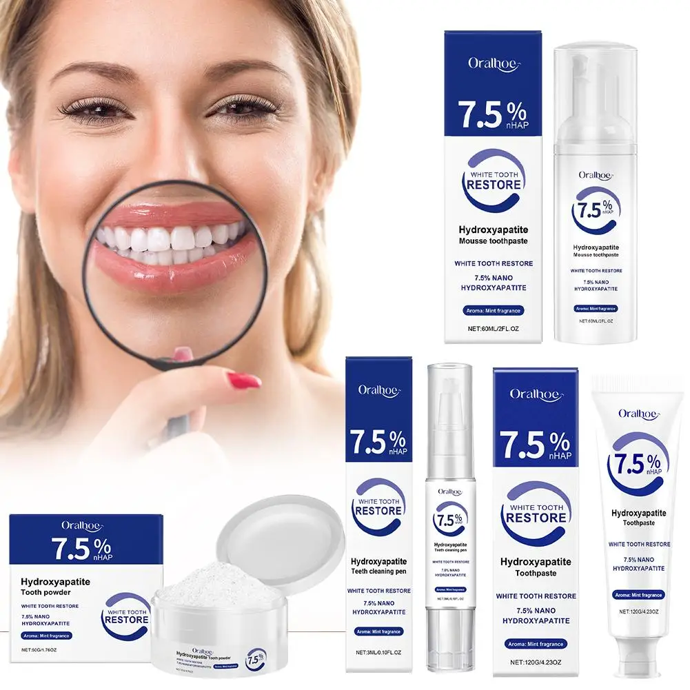Hydroxyapatite Toothpaste Dental Plaque Stain Remover Cleaning Oral Fresh Breath Improve Sensitive Teeth Whitening Tooth Gel Pen