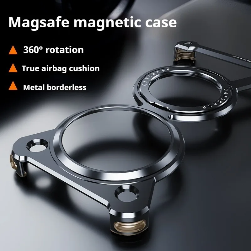 Eary for Oppo Find X8 Ultra Phone Case Magsafe with 360° Rotatable Stand  Minimalist Magnetic Bumper Metal Frameless Shockproof