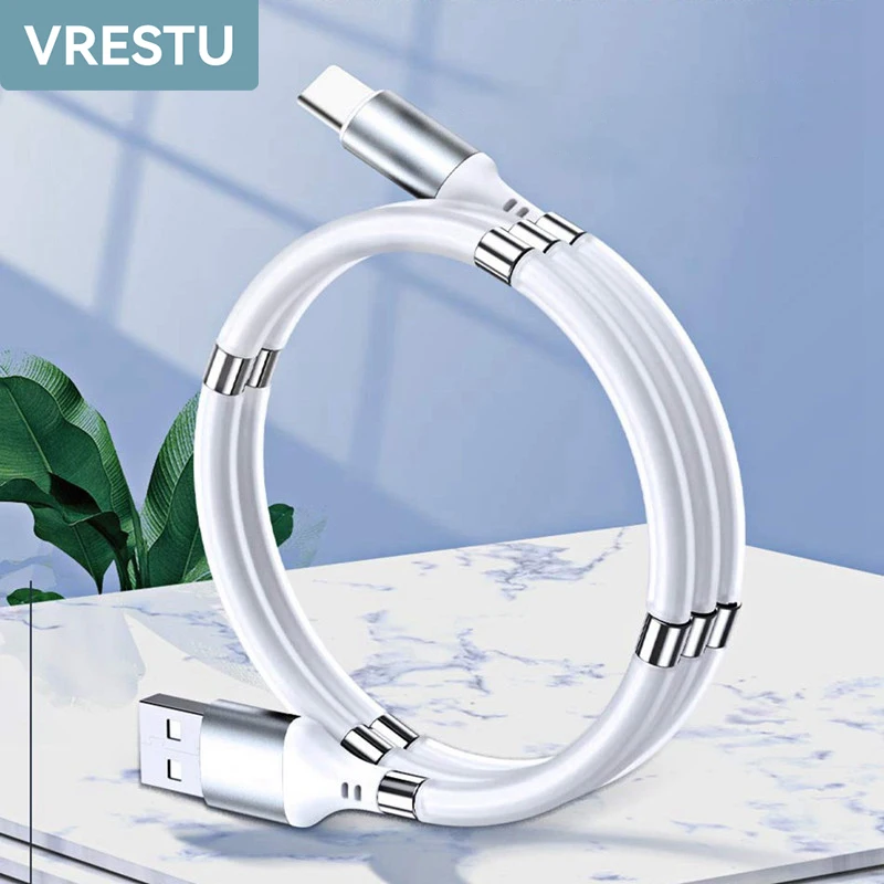 USB Type C волшебный трос Магнитный кабель провод 5A Сверхбыстрая зарядка кабель синхронизации данных для iPhone 13 11 X Samsung S22 Xiaomi Mi 12 кабель