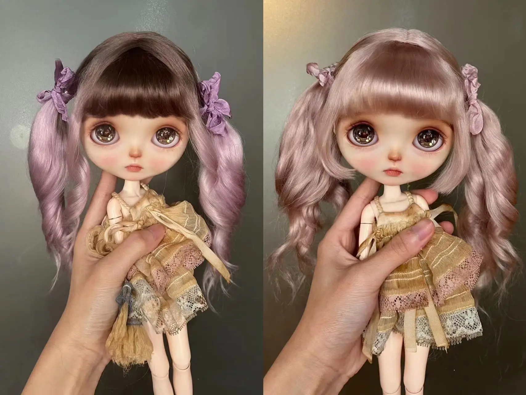 

Кукольные парики для Blythe Qbaby, натуральный мохеровый микрообъём, кудри 9-10 дюймов, голова, обстоятельство, бесплатная доставка
