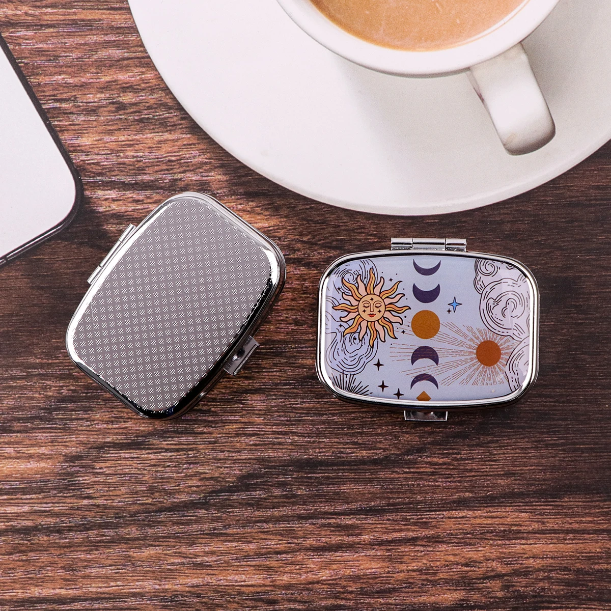 Mini Portable Cartoon Animal Pill Organizer with Multi-Grid Storage