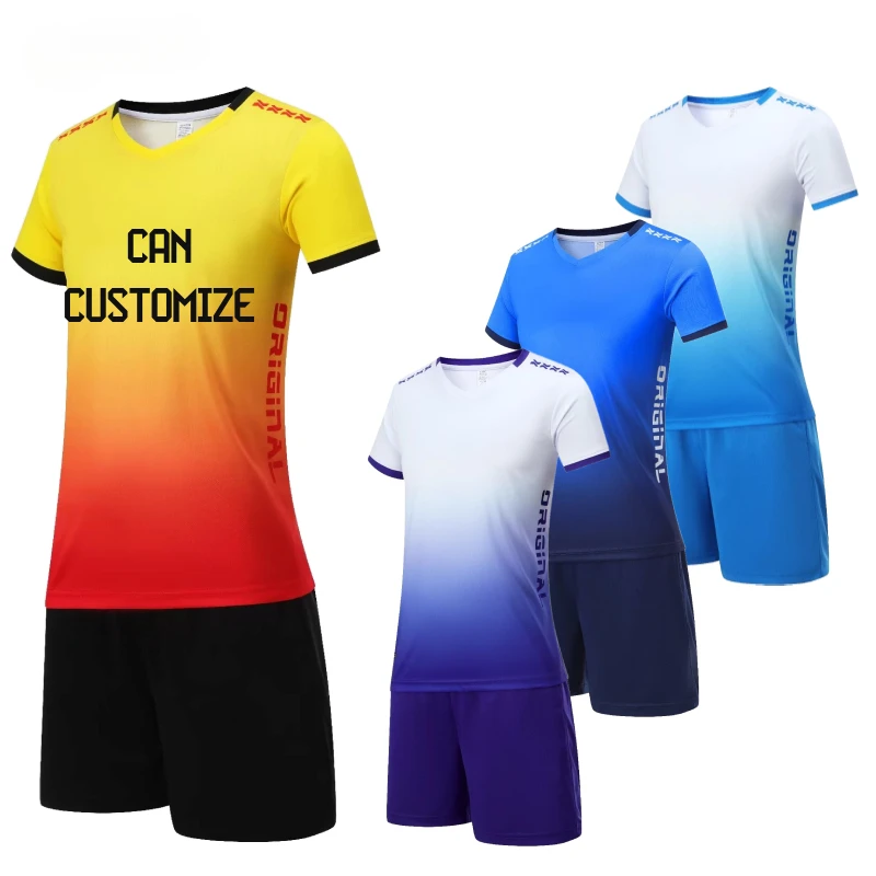Women College Volleyball Jersey Uniforms Men New Badminton Football Team Clothes Breathable Polyester Table Tennis Set