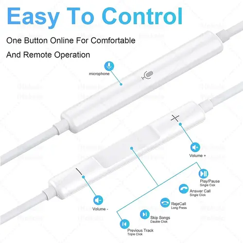 Original Wired Earphones For Apple iPhone 17 16 15 14 13 12 11 Pro Max iPad In-Ear Earbuds For Lightning USB-C 3.5mm Headphones - Image 4