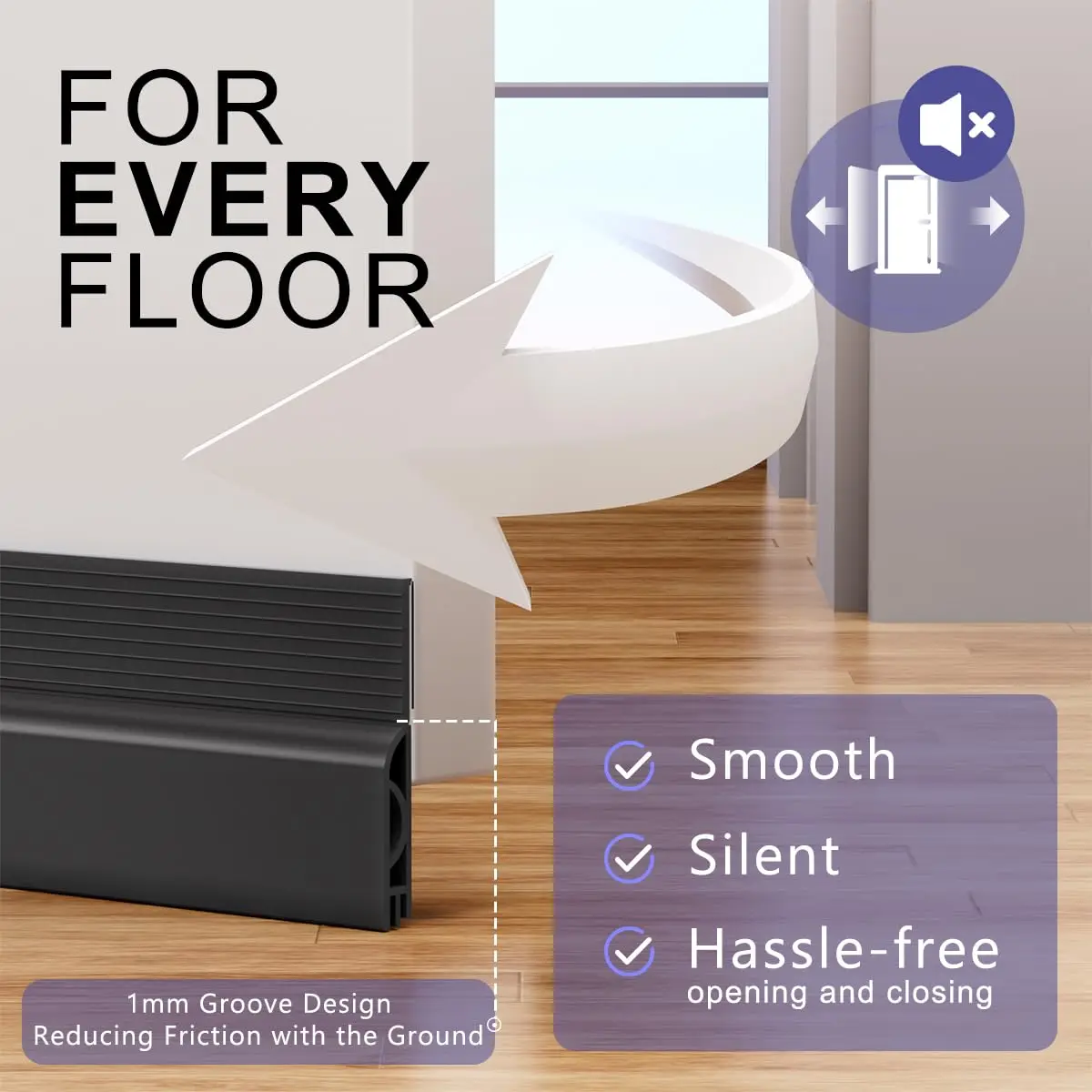 Half Meter Soundproof Door Draft Stopper and Insulation Seal Strip