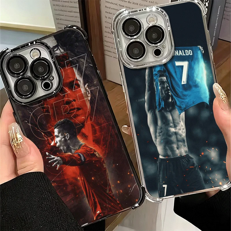 Football Star Soft Phone Case Featuring R-Ronaldo C-CR7 Design
