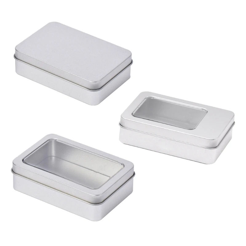 Rectangle Metal Card Box Playing Cards Container Jewelry Storage Case Packing Poker Game Empty Poker Cards Storage Box card storage box