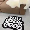 You Look Good Bathroom Rug, Bathroom Non Slip Carpet, Comfortable Furry Bathtub Mat, Home Decor, Room Decor,Black 4