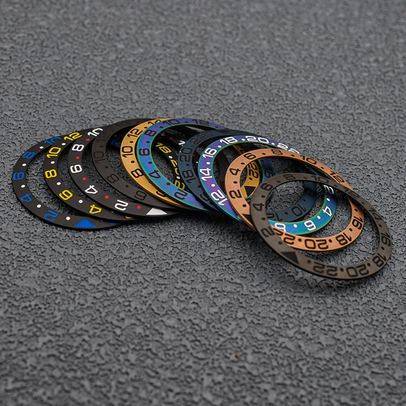 Seiko Mod 38*30.5Mm Gmt Sloped Ceramic Watch Bezel Insert Adatto A Skx007 Skx009 Srpd Abalone Tonno Men Divers Case Sostituire La Parte