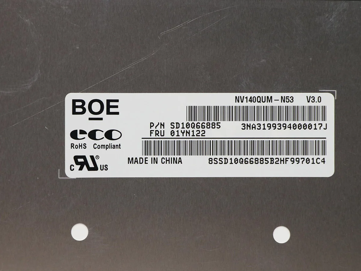 

14.0 IPS Laptop LCD Screen NV140QUM-N53 For Lenovo ThinkPad X1 Carbon 7th 8th Gen 500nits HDR400 UHD4K 3840x2160 40pin eDP