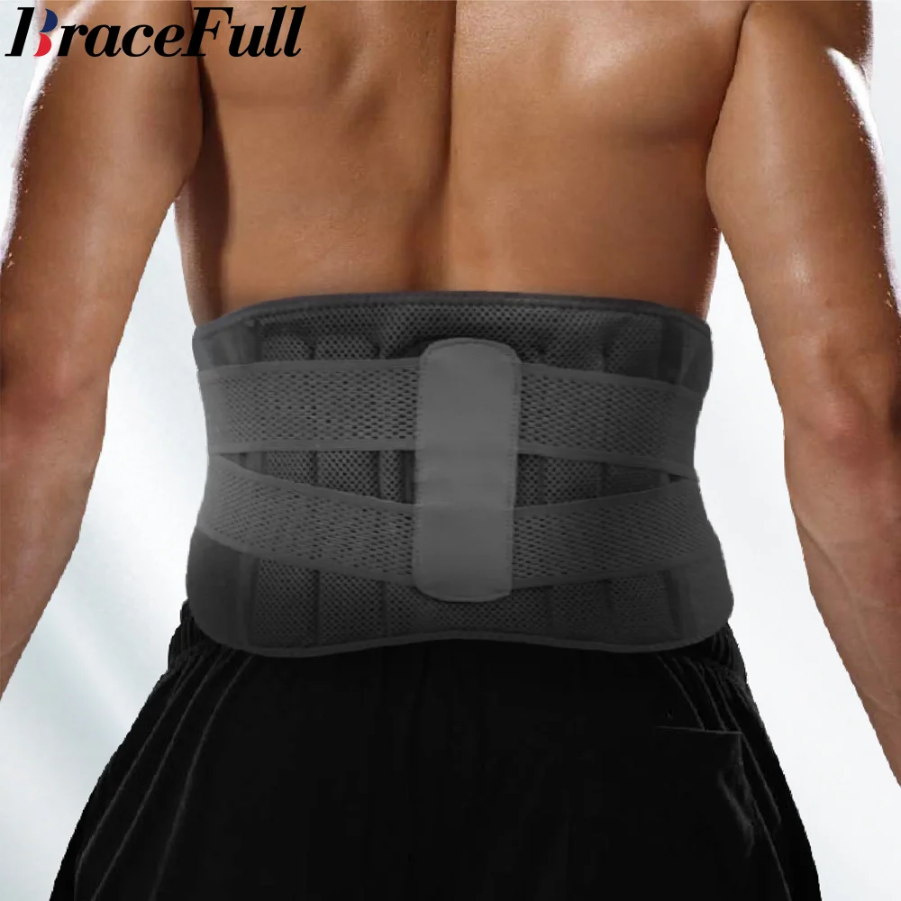 

For Men and Women Waist Lumbar Lower Support Belt Herniated Disc, Sciatica, Scoliosis Sports Safety Back Brace Relief From Pain