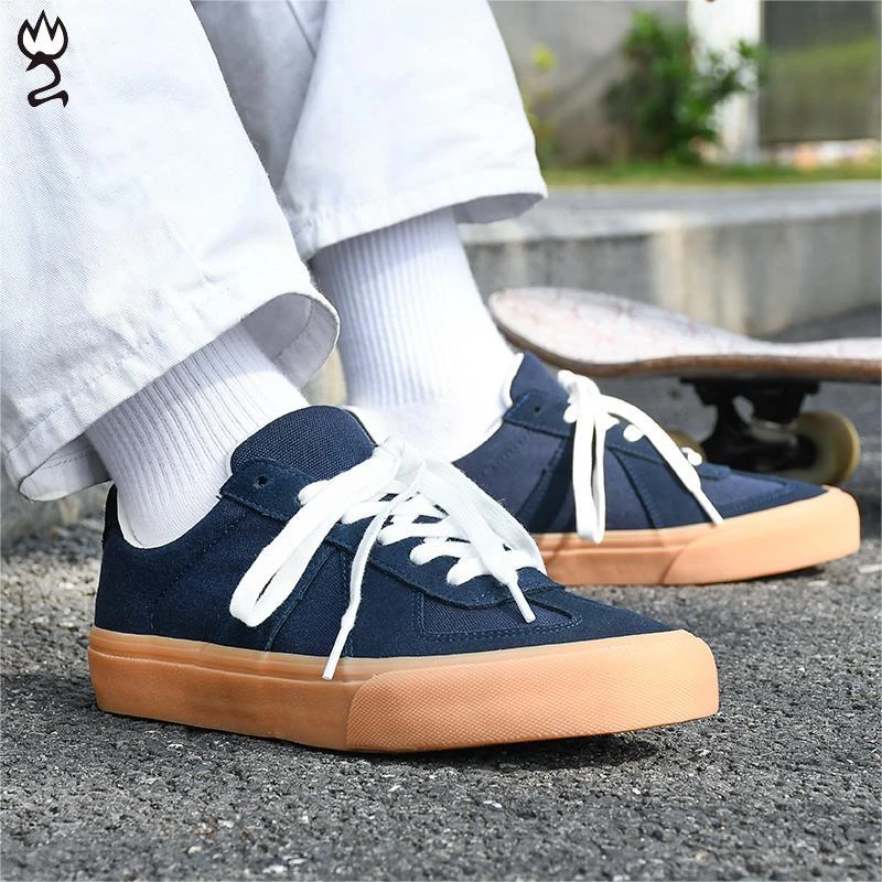 Suede Skateboarding Shoe Blue Skateboard Shoes Blue Skate Shoes Men