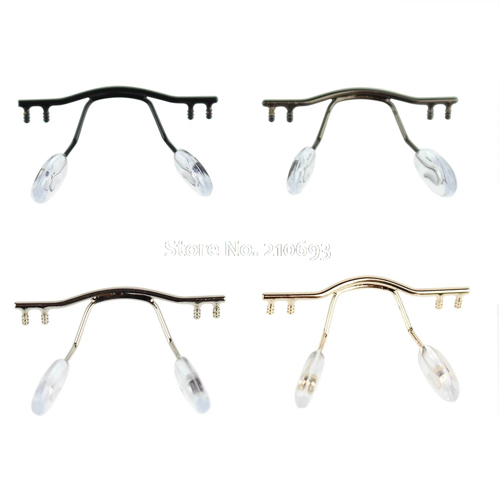 10pcs eyeglasses bridge glasses nose pad arm metal rimless optical frame bridge nose pad holder eyewear accessory