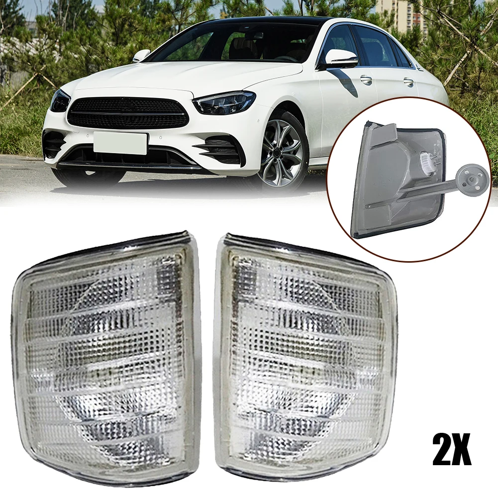 

2pcs 12V Left + Right Corner Lights Turn Signal Lamps Fit For Mercedes-Benz 190/ 190E/ W201 1982-1995 Yellow/ White Car Light