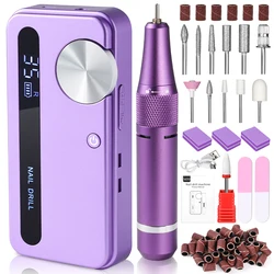 High-Speed Rechargeable Electric Nail Drill for Professional Manicures (DMJTZ-M50-Purple-USB)