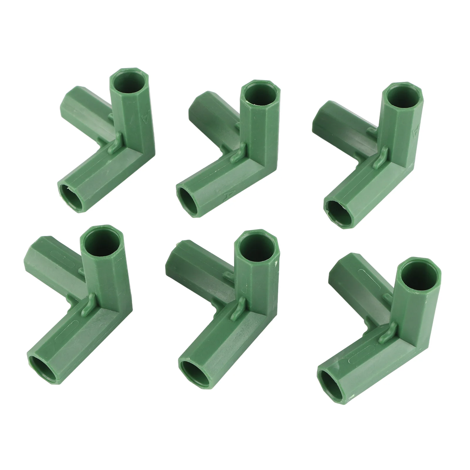 

6Pcs 16mm Gardening Plant Stakes Plastic Edging Corner Connection Accessories Greenhouse Plant Frame Connectors
