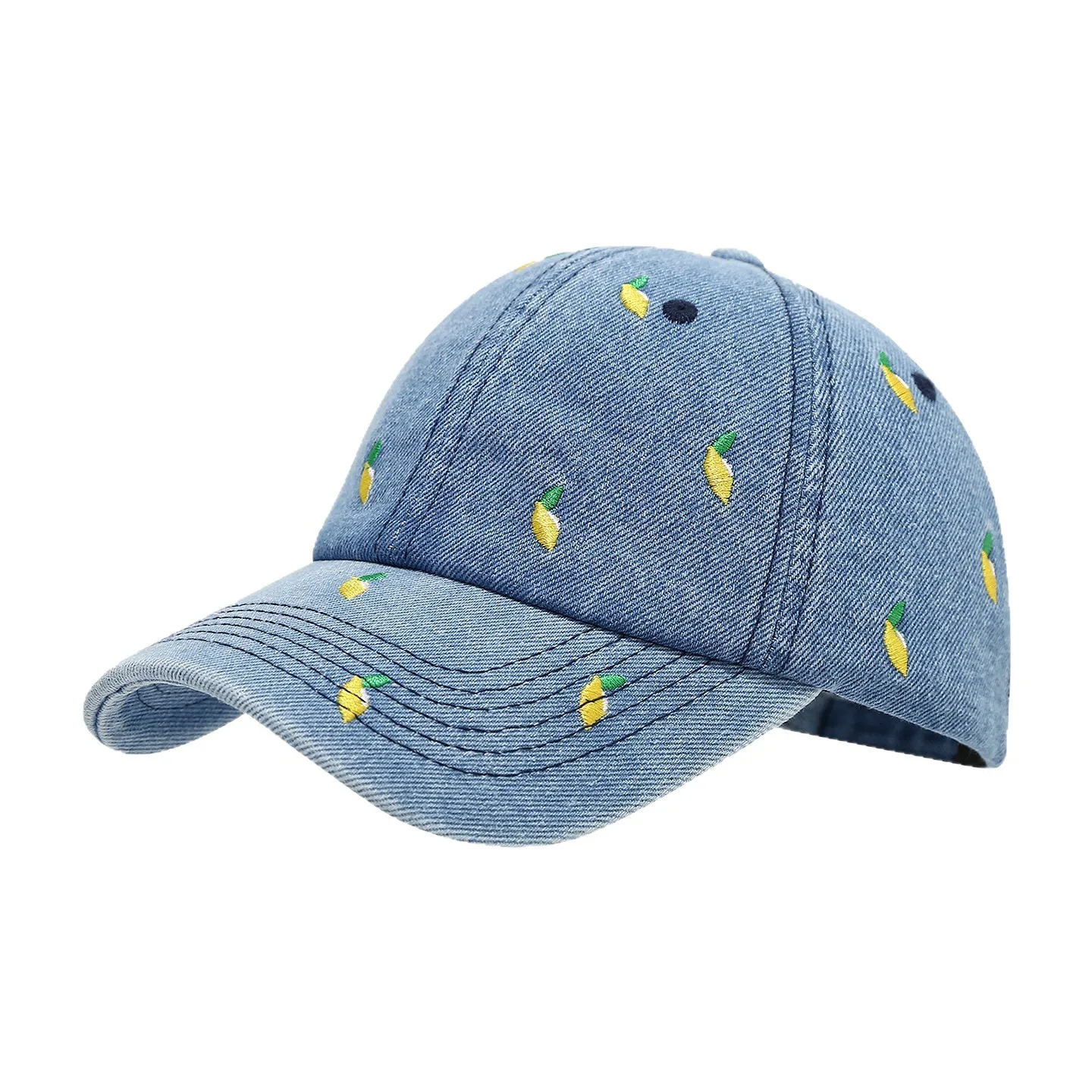 Lemon Summer Blue Denim Baseball Caps for Men Luxury Brand Women Hat Street Trucker Cap Outdoor Golf Hats Gorras Para Hombres