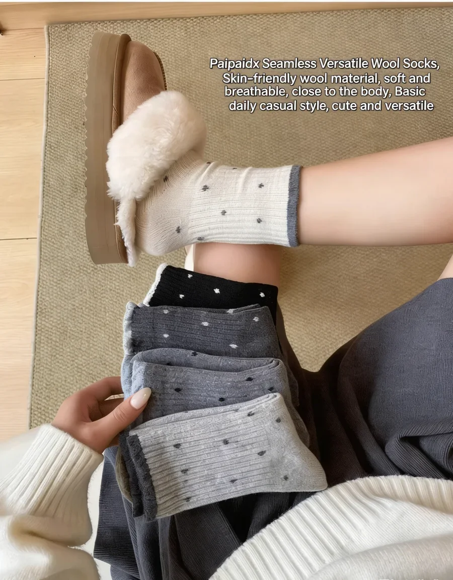 5 Paar Damen-Samtsocken mit Wellenmuster, mittellang, dicke Isolierung, warme, gemütliche Schlauchsocken für Frühling, Herbst und Winter, multifunktional – Detail 3