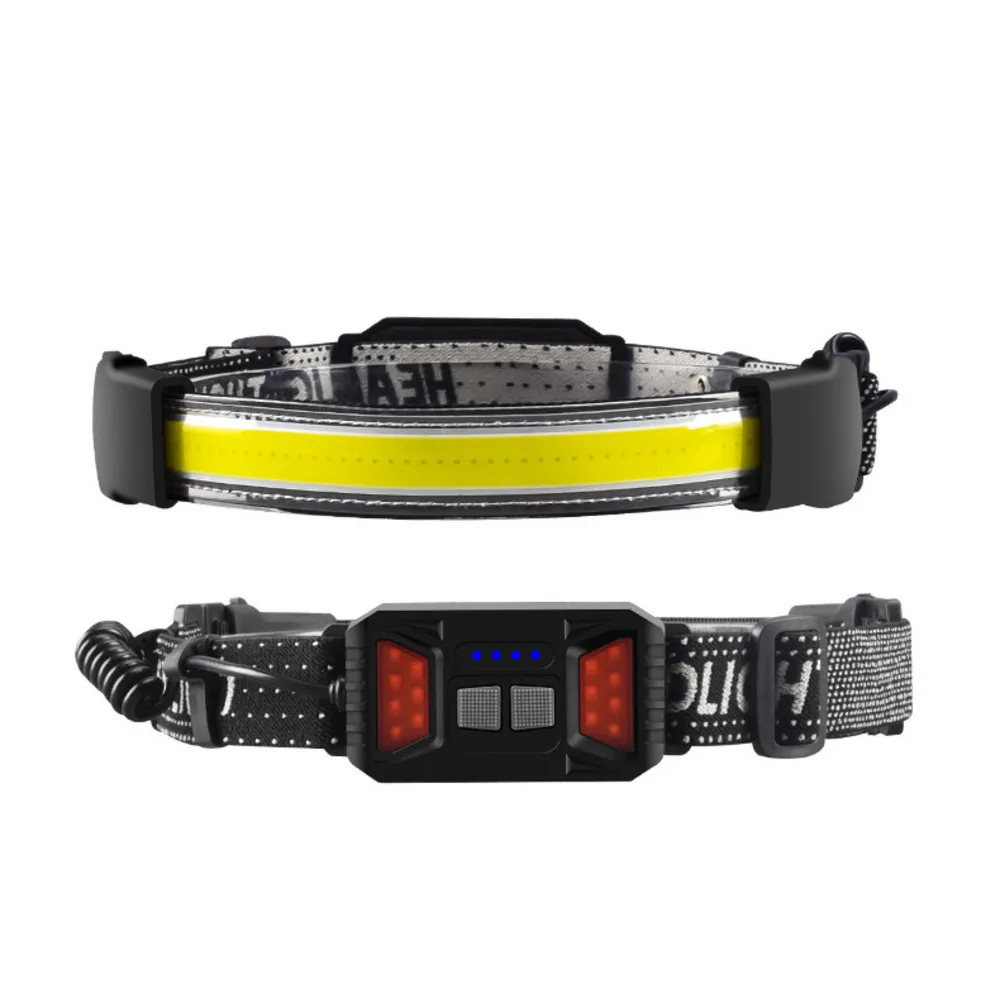 LED-Induktionsscheinwerfer Typ-C-Aufladung tragbarer Outdoor-Lauf- und Fahrradlampenkopf tragbares Angellicht_voghion.com